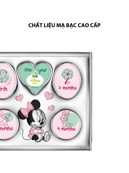 Khung ảnh chuột Minnie,kích thước 26x22 mạ bạc hiệu VALENTI  - D1225LRA