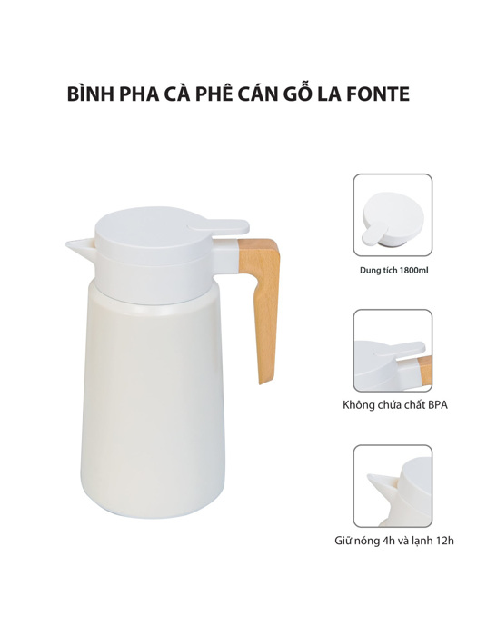 Bình pha cà phê cán gỗ La fonte 006668