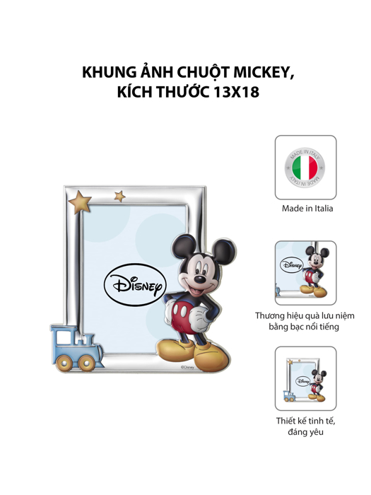 Khung ảnh chuột Mickey,kích thước 13x18 mạ bạc hiệu VALENTI  - D2374LC