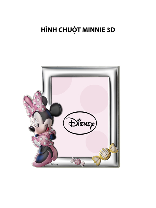 Khung ảnh chuột Minnie,kích thước 13x18 mạ bạc hiệu VALENTI  - D2354LRA