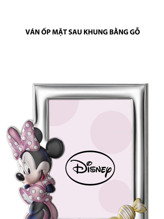 Khung ảnh chuột Minnie,kích thước 13x18 mạ bạc hiệu VALENTI  - D2354LRA