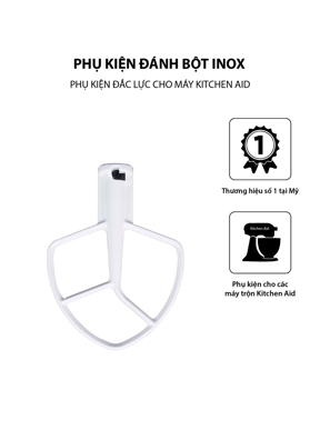 Phụ kiện đánh bột inox KitchenAid - K5AB