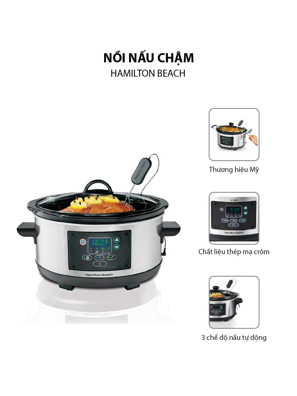 Nồi nấu chậm Hamilton Beach  4.5 lít 33956A-SAU