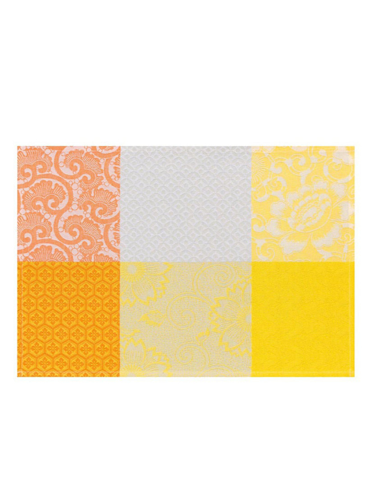 Khăn trải bàn ăn PLACEMAT FLEURS KYOTO SUN 52X38 85%COTON15%ACRYLIC - 22098