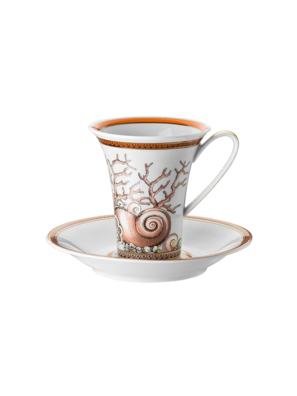 Bộ tách trà Coffee bằng sứ (1 tách + 1 đĩa) Versace -403647.14740- Les Étoiles de la Mer