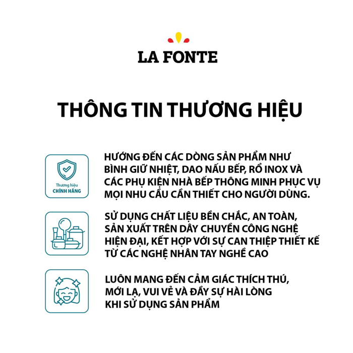 Ly Giữ Nhiệt La Fonte 532ml kèm Ống hút 007443, Chất liệu thép không gỉ (SUS304) - Chính hãng MORIITALIA