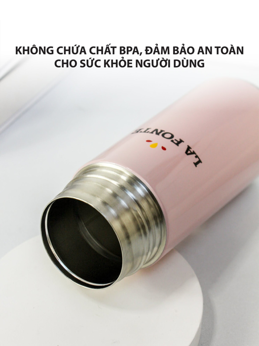 Bình giữ nhiệt LAFONTE 370ml màu hồng- 000891