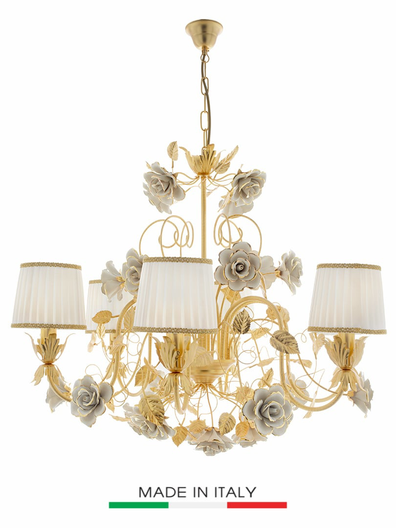 Đèn chùm trang trí   -   Medium Chandelier With Lampshades-6 Lightscode: 2391-6/ROMA