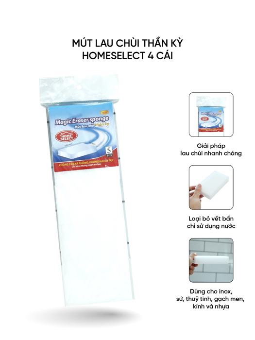 Mút lau chùi thần kỳ Homeselect 4 cái - 8932616