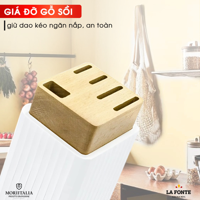 Bộ dao kéo đa năng có giá đỡ La Fonte - 011723