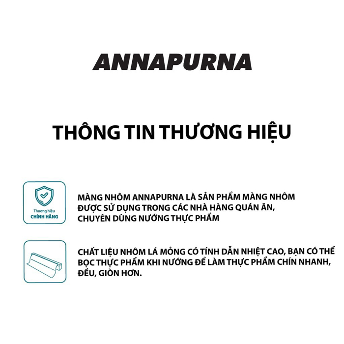 Màng nhôm TP (giấy bạc) Annapurna nướng thịt giữ nhiệt thức ăn MNTP00004909