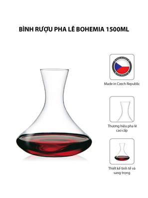 Bình rượu pha lê Bohemia 1500ml