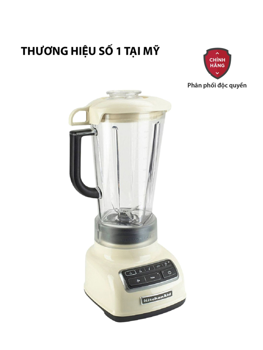 Máy xay sinh tố 4 tốc độ màu kem KitchenAid 5KSB1585EAC