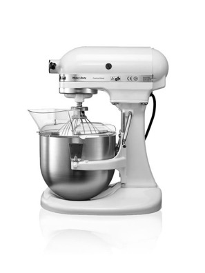 Máy trộn Bát nâng 2 bát màu trắng 4.8l KitchenAid 5KPM50EWH