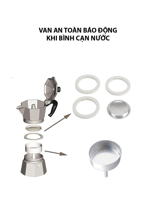 Bình pha cà phê Bialetti - Moka 3 cup  990001162