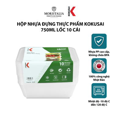 Hộp nhựa đựng thực phẩm Kokusai an toàn tiện lợi Moriitalia HDK009775