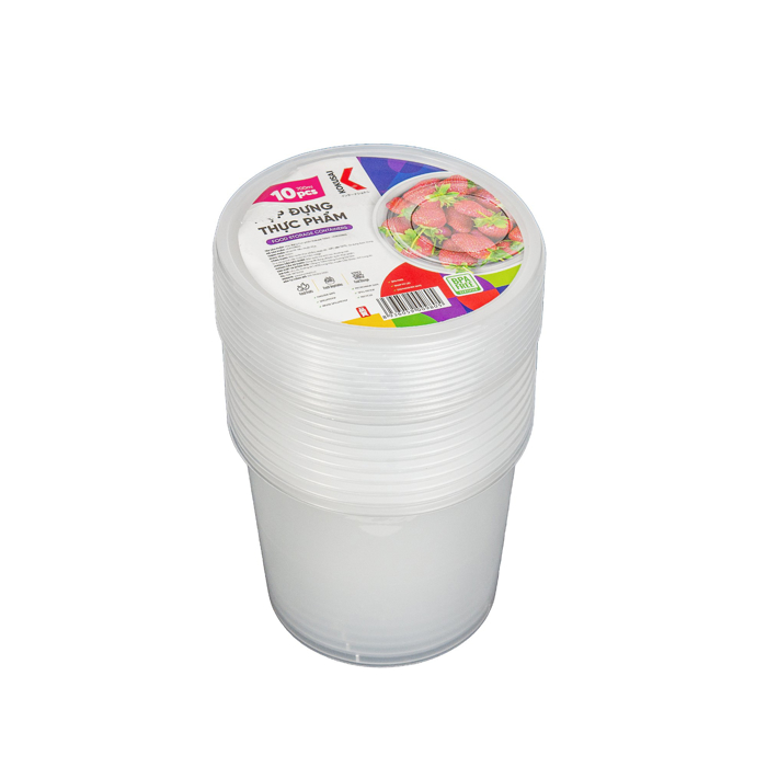 Hộp nhựa đựng thực phẩm Kokusai 25OZ Lốc 10 cái - HDK009805-M