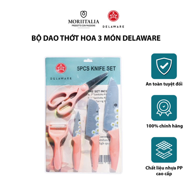 Bộ dao kéo hoa 5 món Moriitalia kháng khuẩn, dụng cụ bếp đa năng 001748