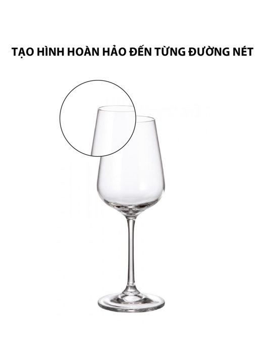 Bộ 6 ly vang trắng pha lê Strix Bohemia 250ml