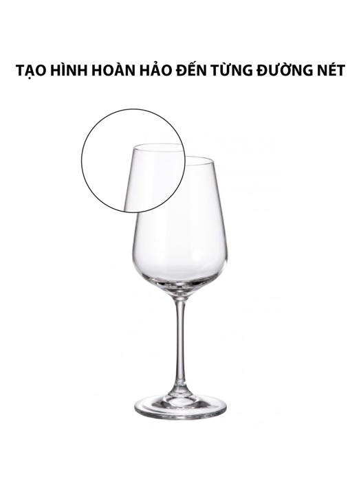 Bộ 6 ly vang trắng pha lê Strix Bohemia 360ml