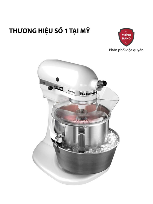 Máy trộn KitchenAid pro 220V-Màu trắng - 5KPM5EWH