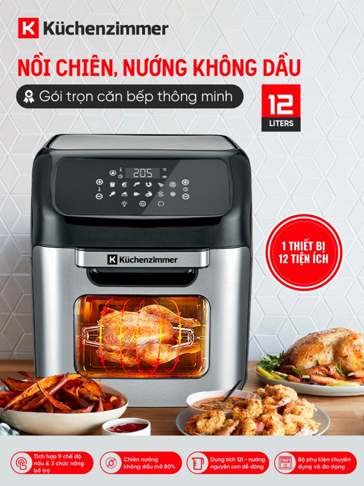 Nồi chiên nướng không dầu Kuchenzimmer 12L - 002776