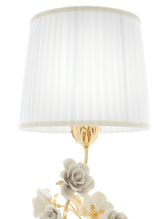 Đèn bàn hình hoa - Golden Table Lamp With Flower, code: 2398-1/TREVISO