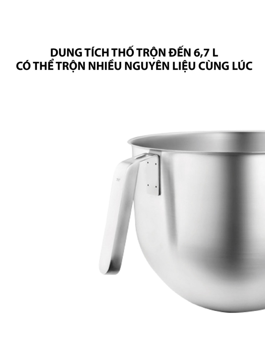 Thố trộn inox 7QT (6,7l) có tay cầm KitchenAid  KSMC7QBOWL