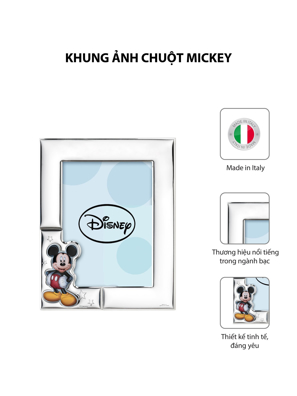 Khung ảnh chuột Mickey,kích thước 13x18 mạ bạc hiệu VALENTI  - D4504LC