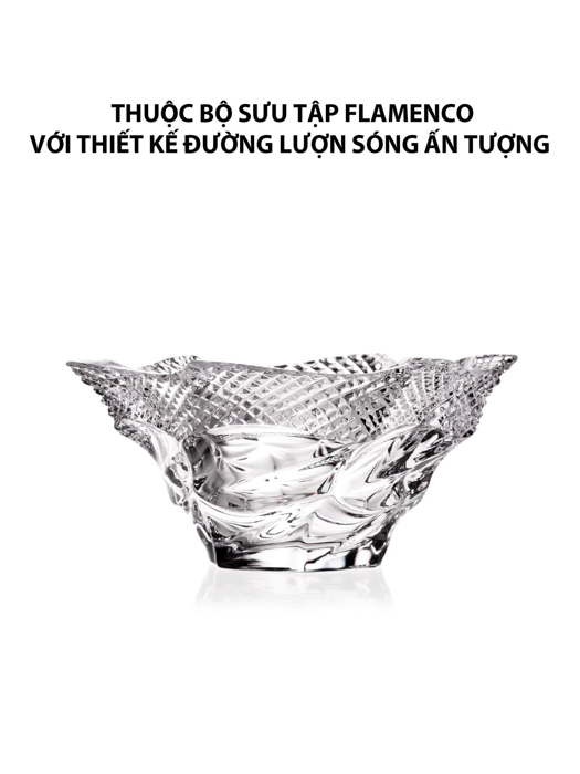 Thố pha lê nhỏ Flamenco Pyramid Bohemia 130mm