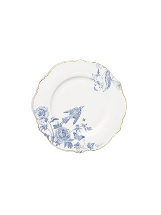Dĩa sứ xương  cao cấp Moriitalia viền hoa ( 21.2 cm -014441)