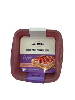 Khuôn bánh vuông silicone La Fonte 24x24x3.5cm - 012003 - PIN