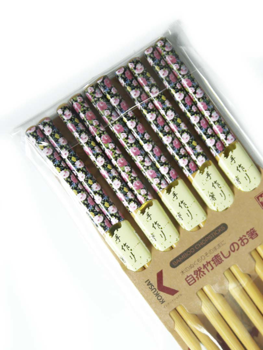 Đũa tre Nhật Bản vỉ 5 đôi Kokusai 22.5cm NDCK-05D