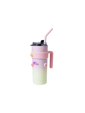 Ly giữ nhiệt La Fonte Sticker 600ml Kèm Ống Hút - 012294