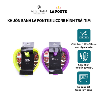 Khuôn bánh La Fonte silicone hình trái tim Moriitalia YY20383