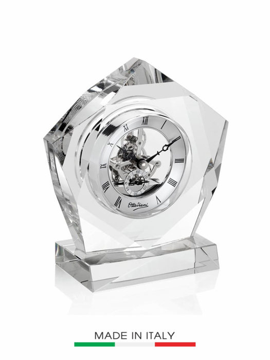 Đồng hồ bằng thủy tinh  ,  kích thước 13cm ,  Code:29715,nhãn hiệu : OTTAVIANI-