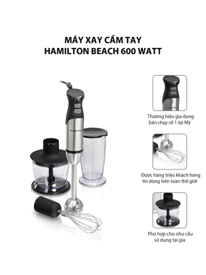 Máy Xay  Cầm Tay Hamilton Beach 600 Watt - 59769-IN