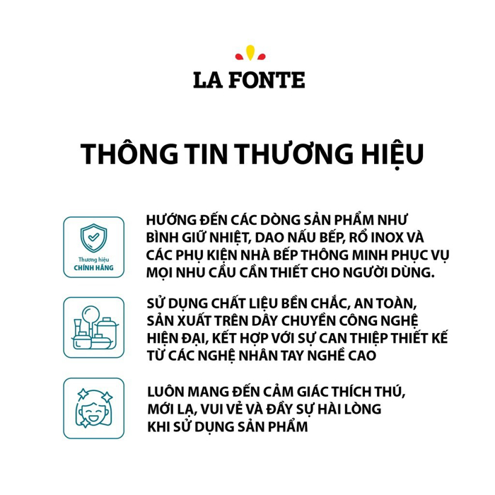 Bình giữ nhiệt Vintage LA FONTE 1500ml, Thép không gỉ SUS304, nắp làm cốc uống nước - Chính hãng MORIITALIA 007412