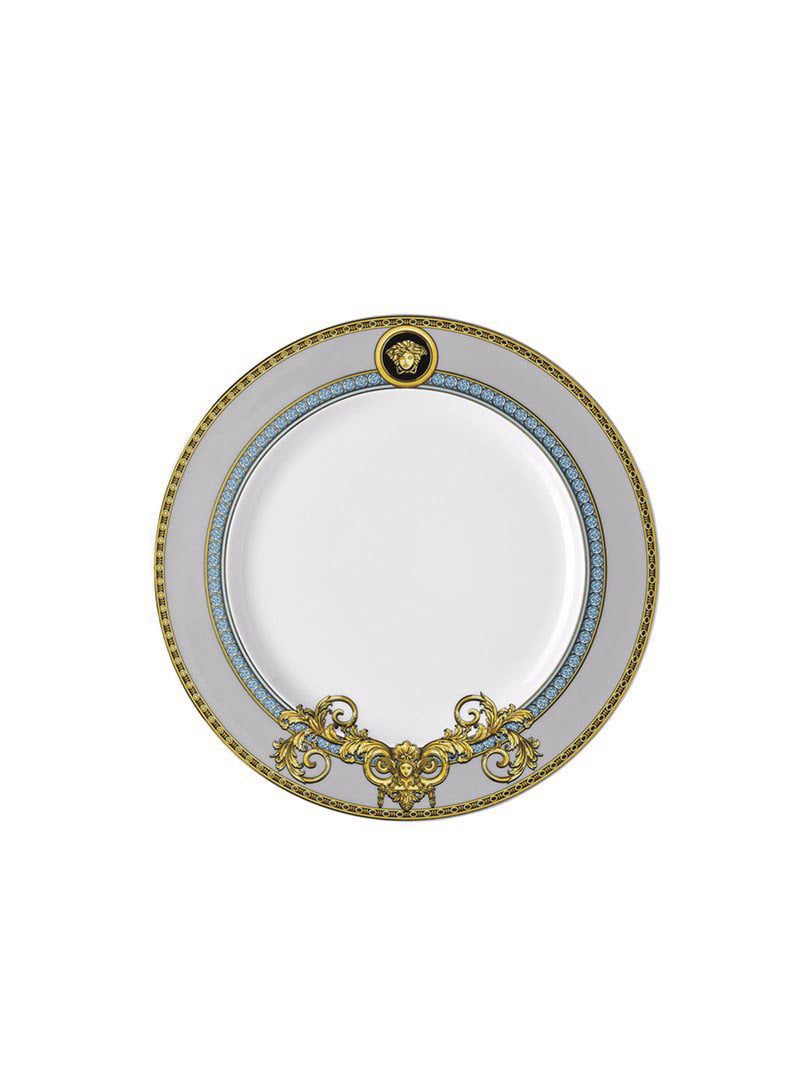 Đĩa salad Versace Prestige Gala Bleu bằng sứ 22cm