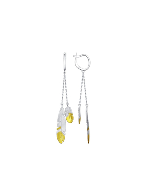 Bông tai Sokolov bạc mạ vàng đính kim cương zirconia - 94022707