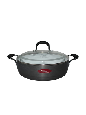 Nồi nhôm nắp kính 34cm thấp  HA0234LC-AU06
