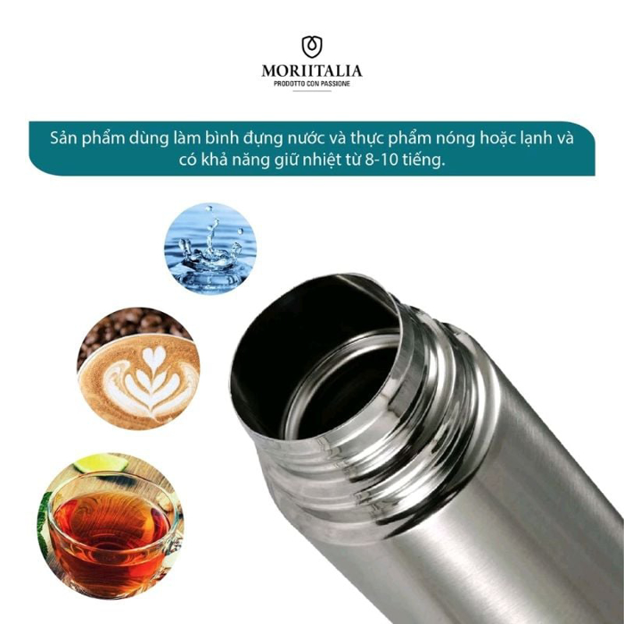 Bình Giữ Nhiệt Nóng Lạnh Carlmann BES-502-1 Vacuum Flask 500ml - Chính hãng Moriitalia