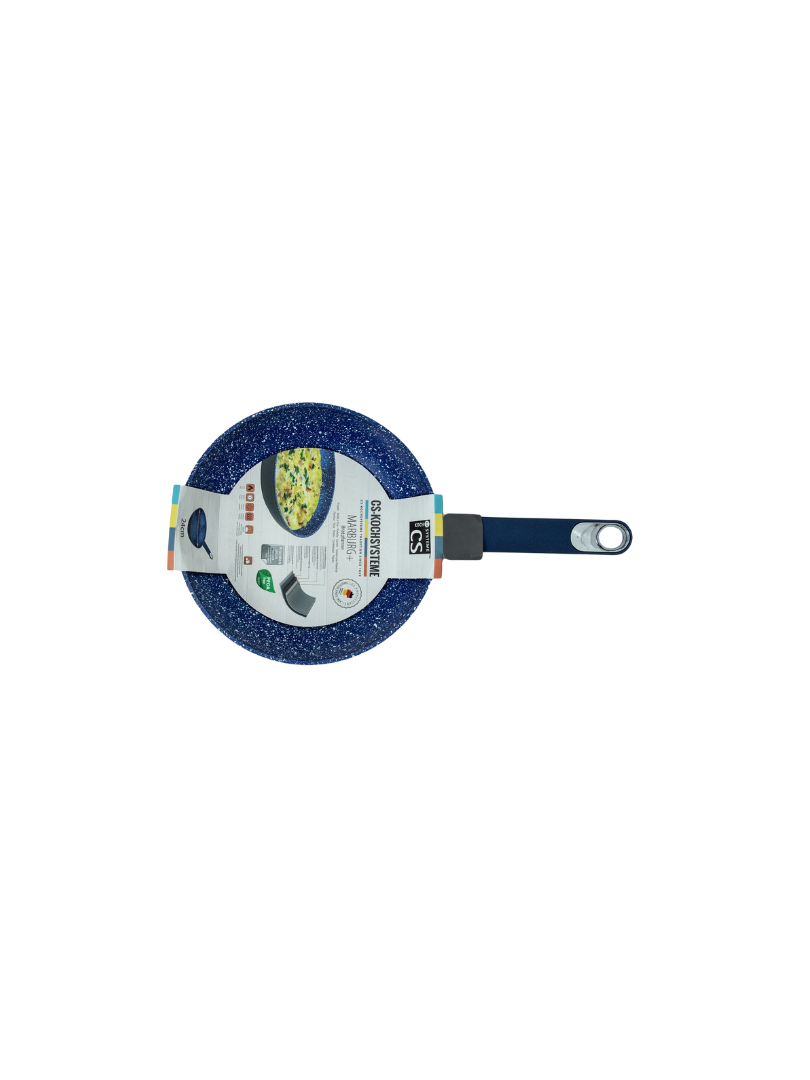 Chảo nhôm CS 24 x 4.7cm phủ chống dính đá hoa cương màu xanh - 084691