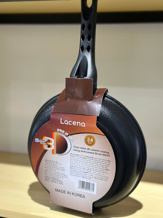 Chảo Nhôm 3D Ceramic Coating Chống Dính Lacena 24 cm-010771