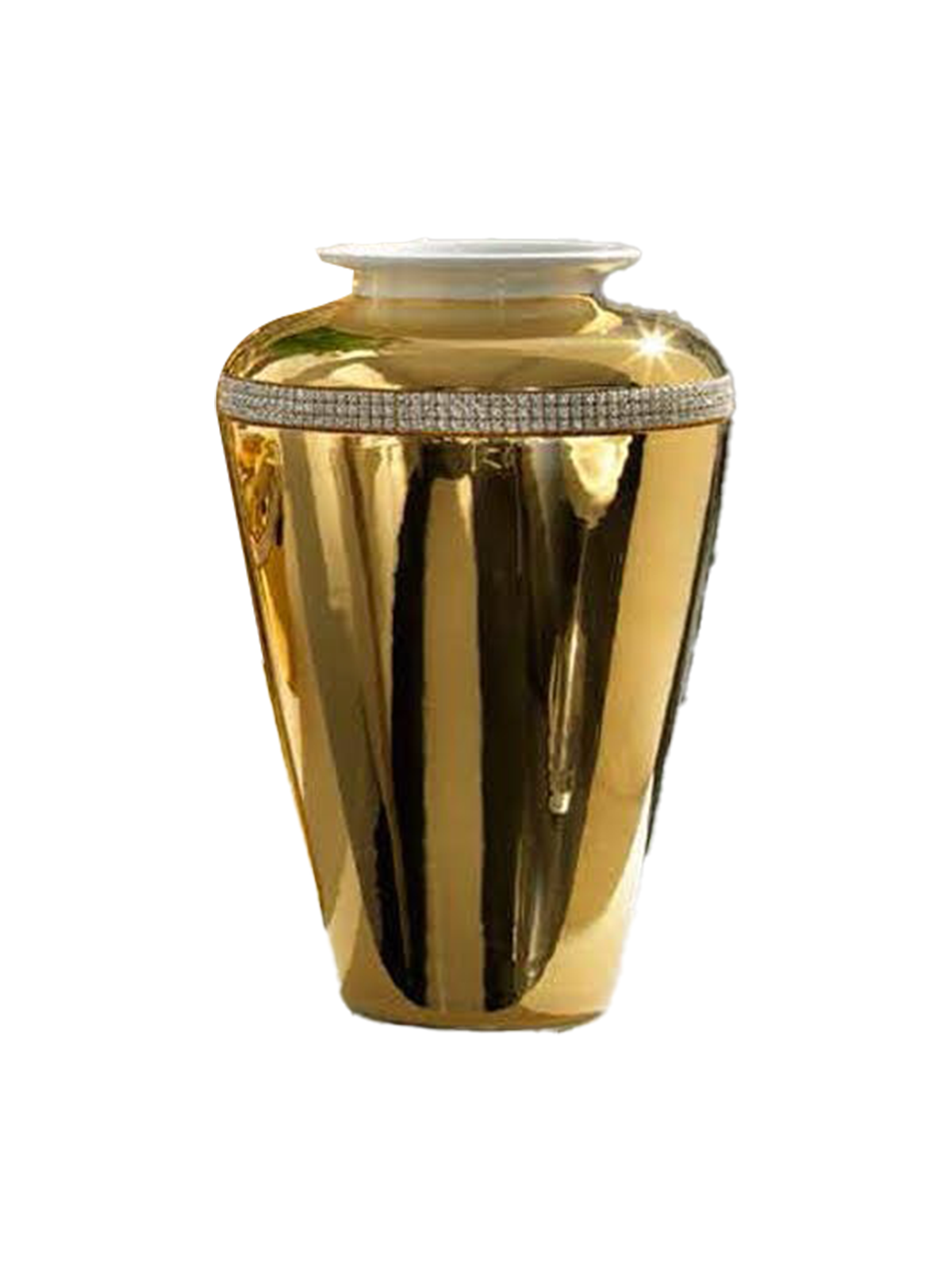 Bình hoa BC mạ vàng 24K đính ngọc - 754.O-STR