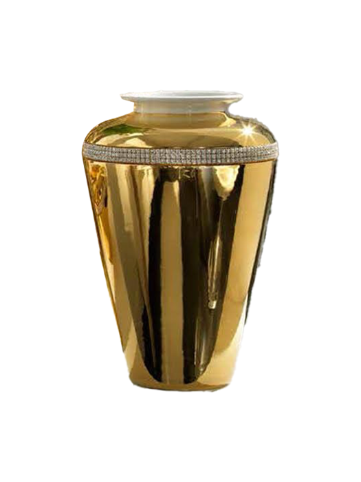 Bình hoa BC mạ vàng 24K đính ngọc - 754.O-STR