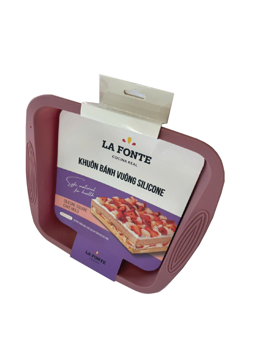 Khuôn bánh vuông silicone La Fonte 24x24x3.5cm - 012003 - PIN