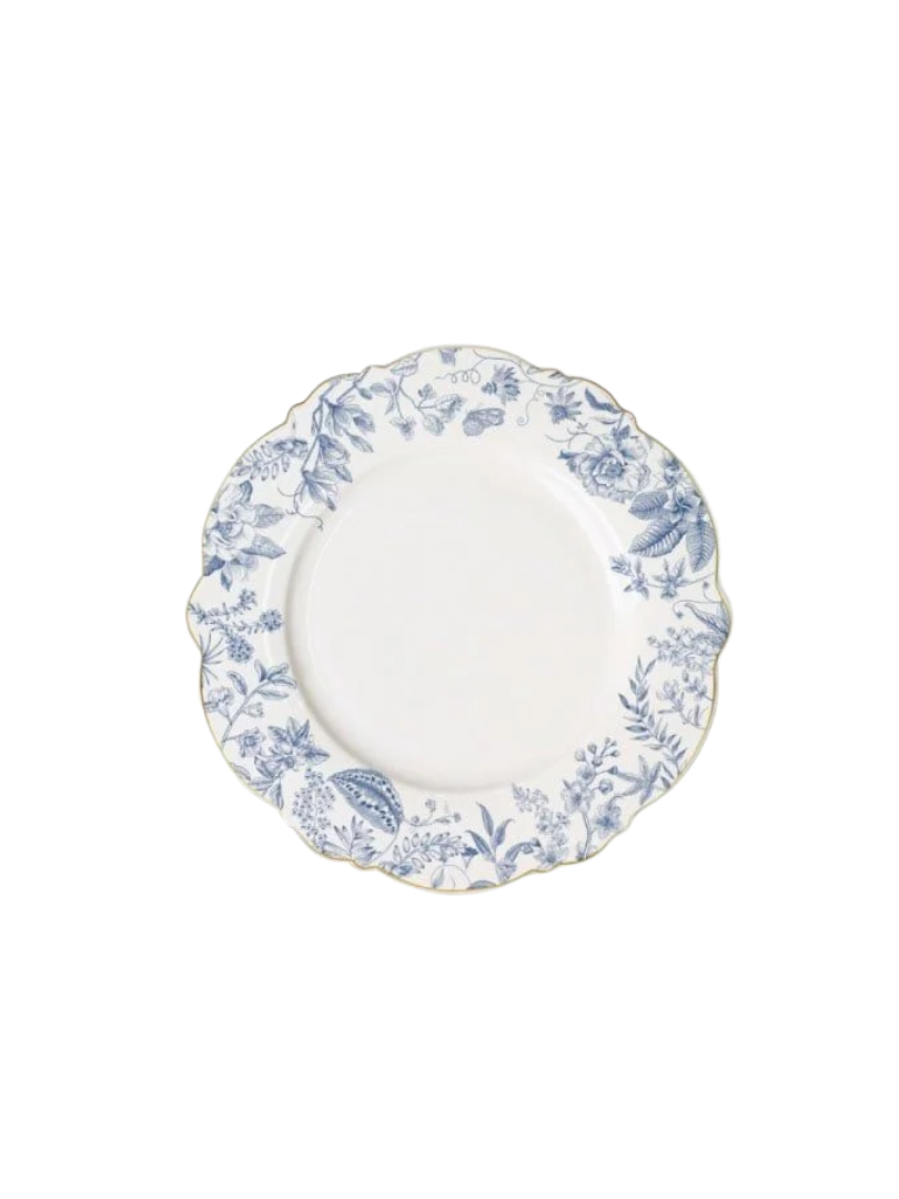 Dĩa sứ xương cao cấp Moriitalia viền hoa( 27.8cm - 014434)