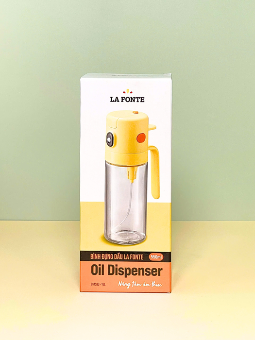 Bình Xịt Dầu Ăn Phun Sương Thủy Tinh La Fonte (550 ml-014533-YEL)
