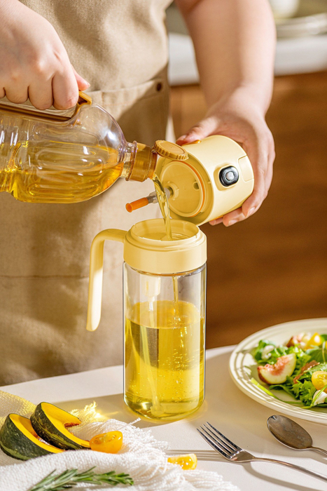 Bình Xịt Dầu Ăn Phun Sương Thủy Tinh La Fonte (550 ml-014533-YEL)